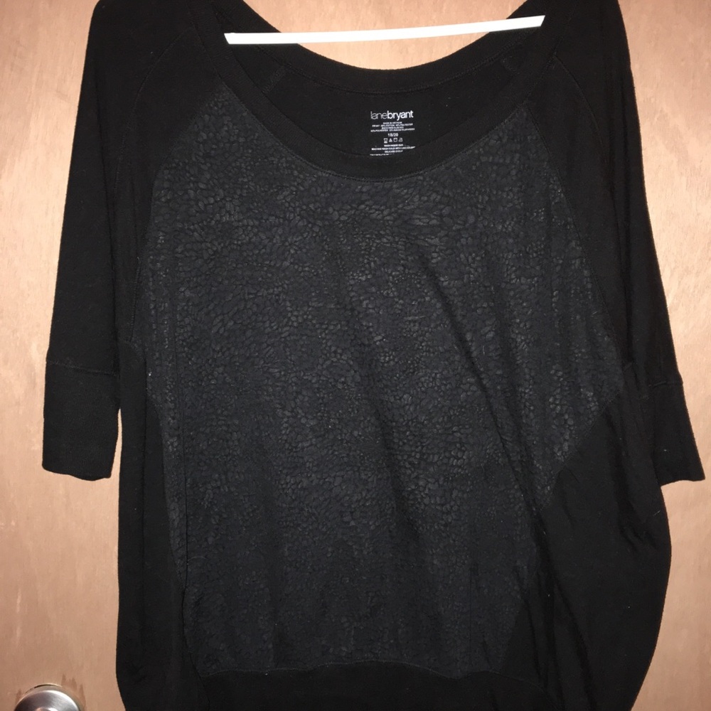 Lane Bryant black T-shirt with print